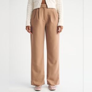 Abercrombie & Fitch Curve Love Sloane Wide Leg Pants Brown Size 2